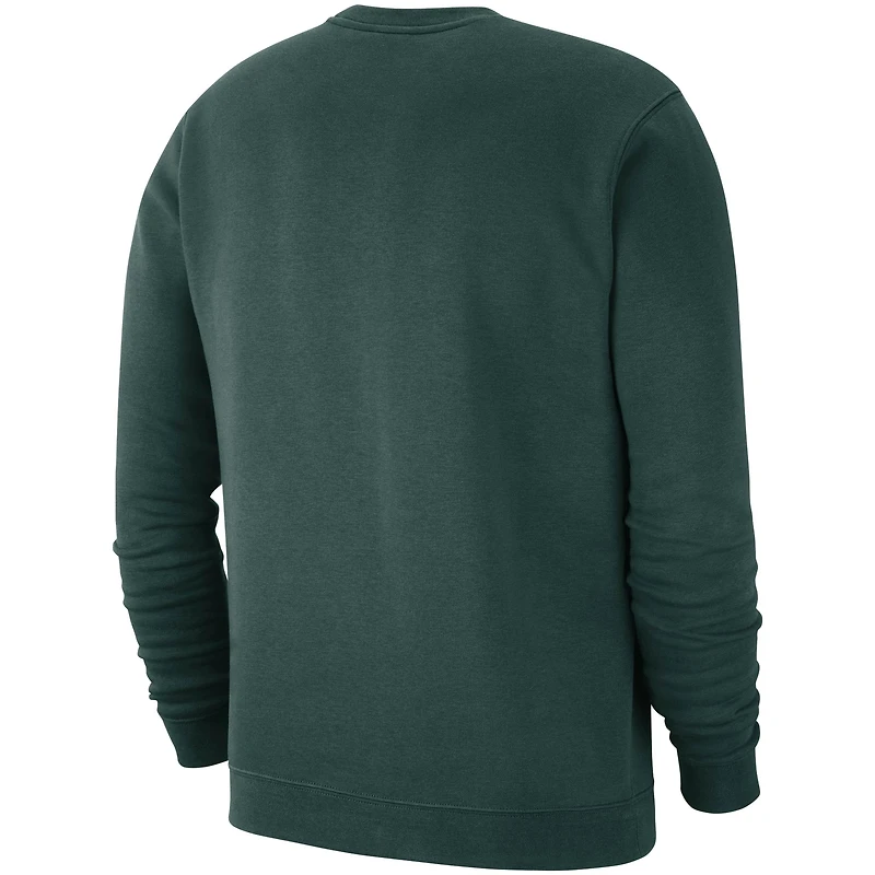 Sweat à capuche Nike Michigan State Spartans Club Fleece vert pour homme