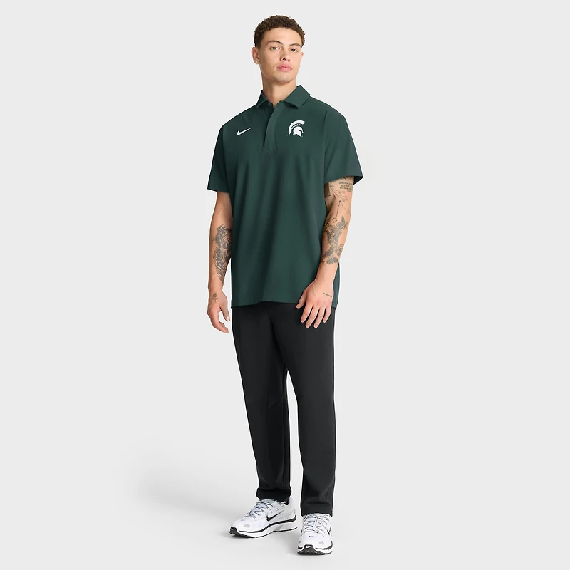 Men's Nike Green Michigan State Spartans Coaches Sideline Dri-FIT Polo