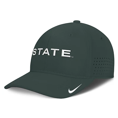 Men's Nike Green Michigan State Spartans Gameday Aerobill Swooshflex Dri-FIT Hat