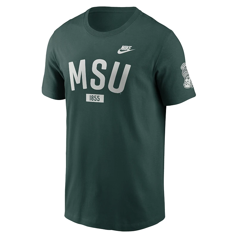 T-shirt Nike vert Michigan State Spartans Legacy Arch pour homme