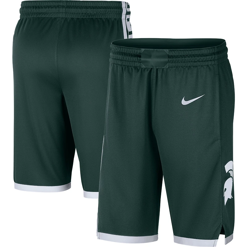 Men's Nike Green Michigan State Spartans Logo Replica Performance Basketball Shorts