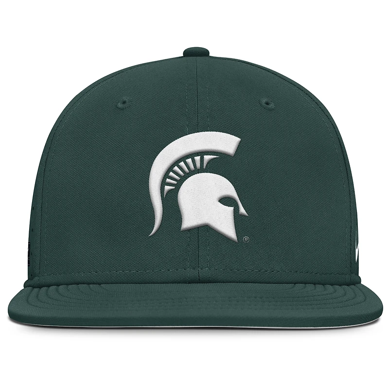 Casquette ajustée True Performance On-Field Dugout des Spartans du Michigan State pour homme Nike verte