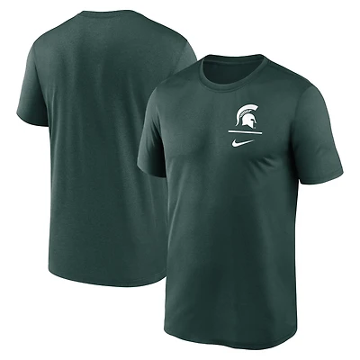 T-shirt de performance Nike vert Michigan State Spartans Legend avec logo principal pour homme