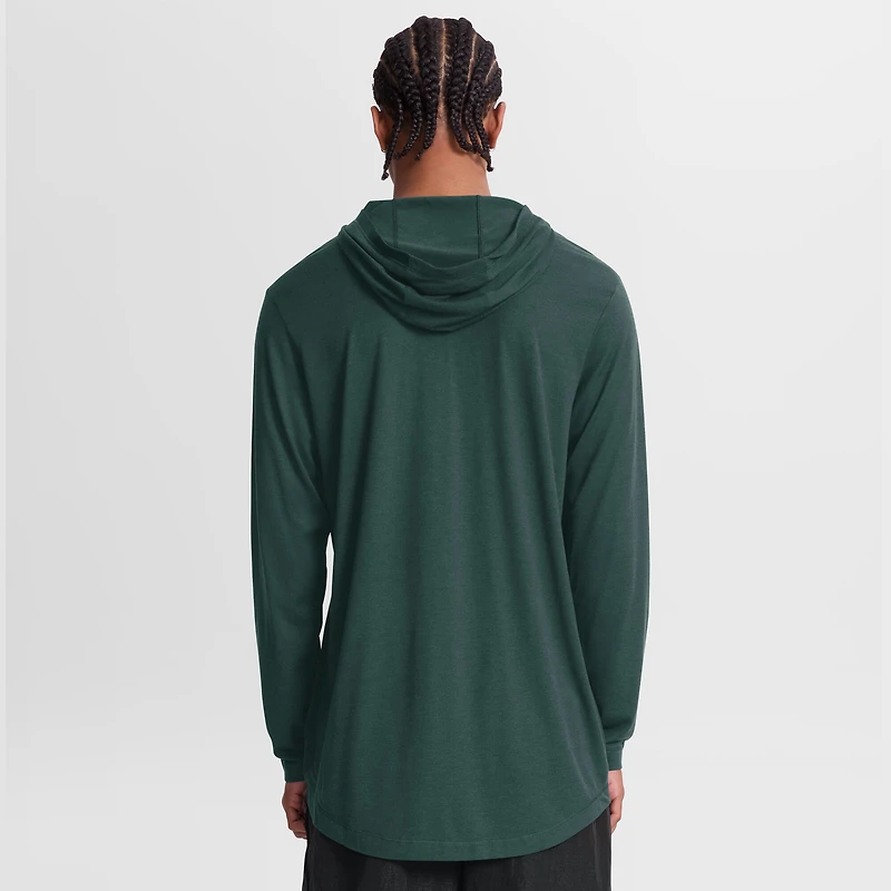 Men's Nike Green Michigan State Spartans Primetime Arch Tri-Blend Dri-FIT Long Sleeve Hooded T-Shirt
