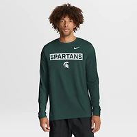 Men's Nike Green Michigan State Spartans Primetime Campus 2-Hit Legend Dri-FIT Long Sleeve T-Shirt