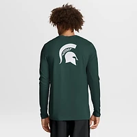 T-shirt à manches longues Nike Michigan State Spartans Primetime Campus 2-Hit Legend Dri-FIT vert pour homme