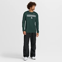 T-shirt à manches longues Nike Michigan State Spartans Primetime Campus 2-Hit Legend Dri-FIT vert pour homme