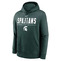 Sweat à capuche en polaire Nike vert Michigan State Spartans Primetime Dynamic Mascot Club pour homme