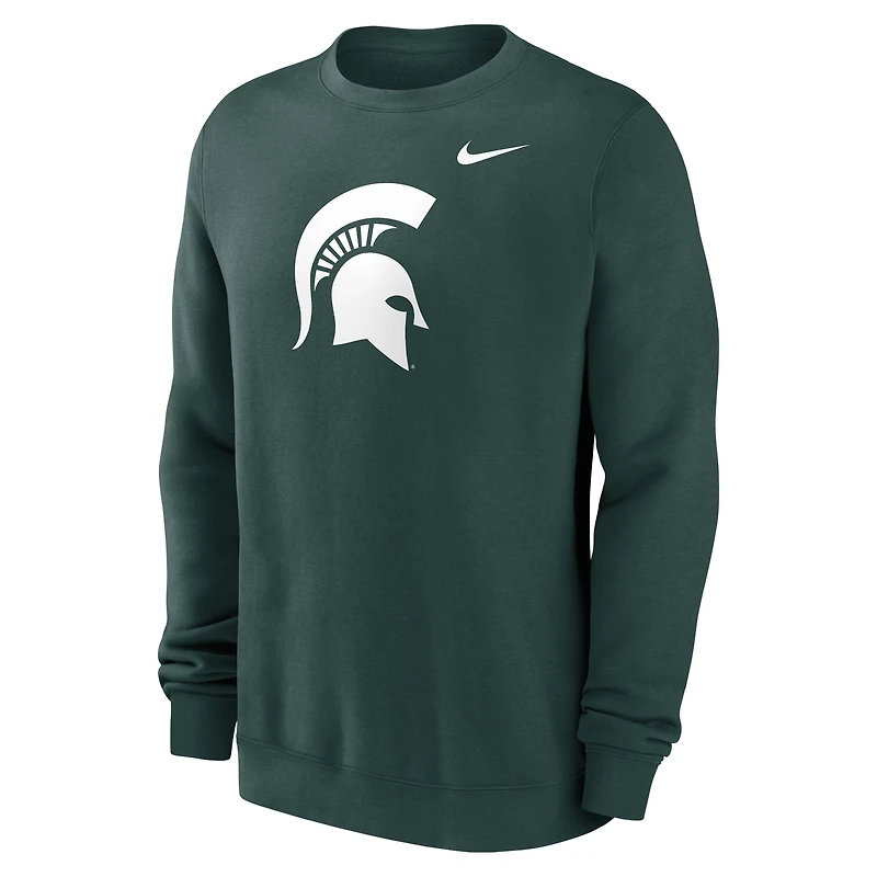 Men's Nike Green Michigan State Spartans Primetime Fleece Pullover Sweatshirt