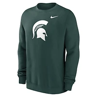 Men's Nike Green Michigan State Spartans Primetime Fleece Pullover Sweatshirt