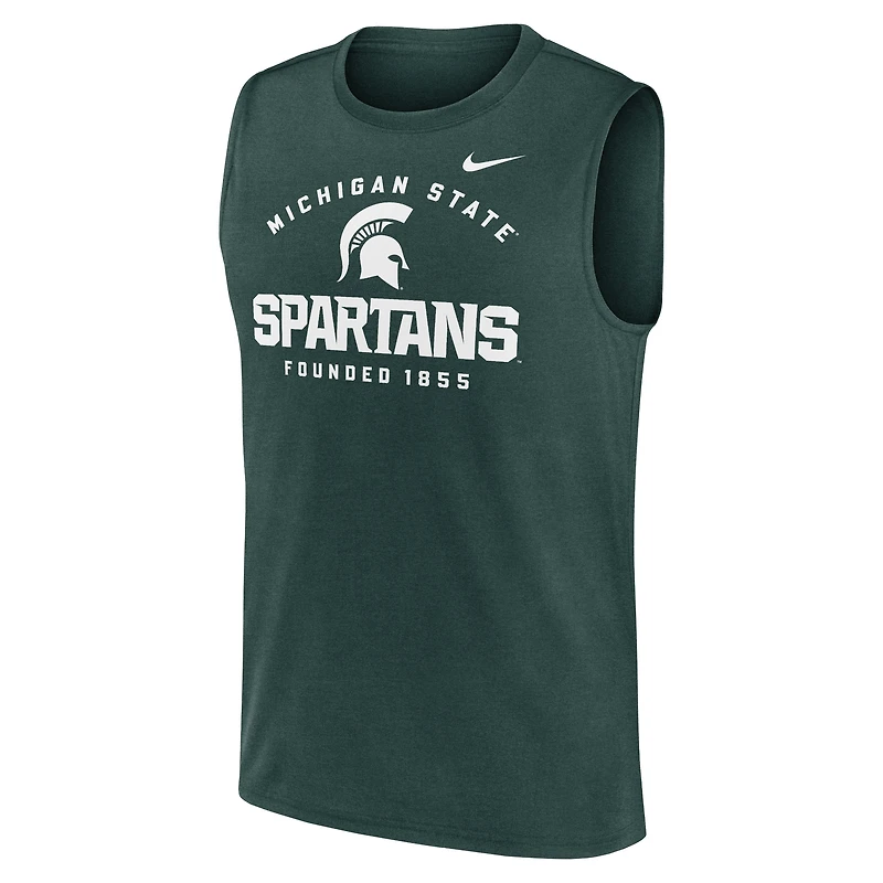 Men's Nike Green Michigan State Spartans Primetime Legend Dri-FIT Muscle Tank Top