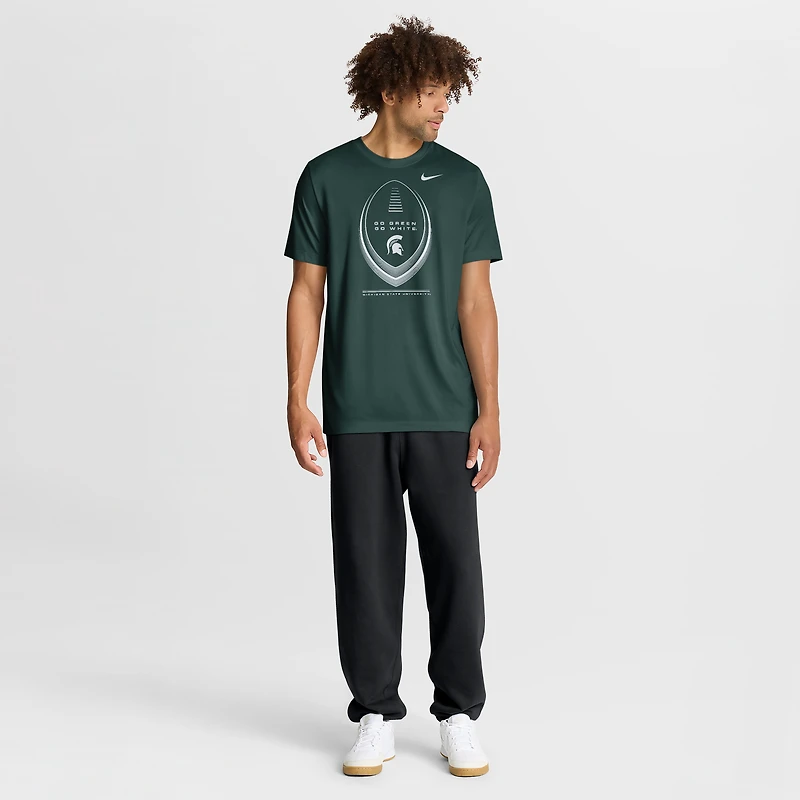 T-shirt Nike vert Michigan State Spartans Primetime Legend Football Icon Dri-FIT pour homme
