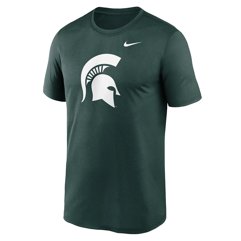 Men's Nike Heather Gray Michigan State Spartans Primetime Legend Logo T-Shirt