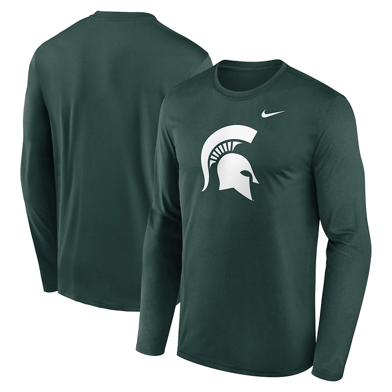 T-shirt à manches longues Nike vert Michigan State Spartans Primetime Primary Legend pour homme