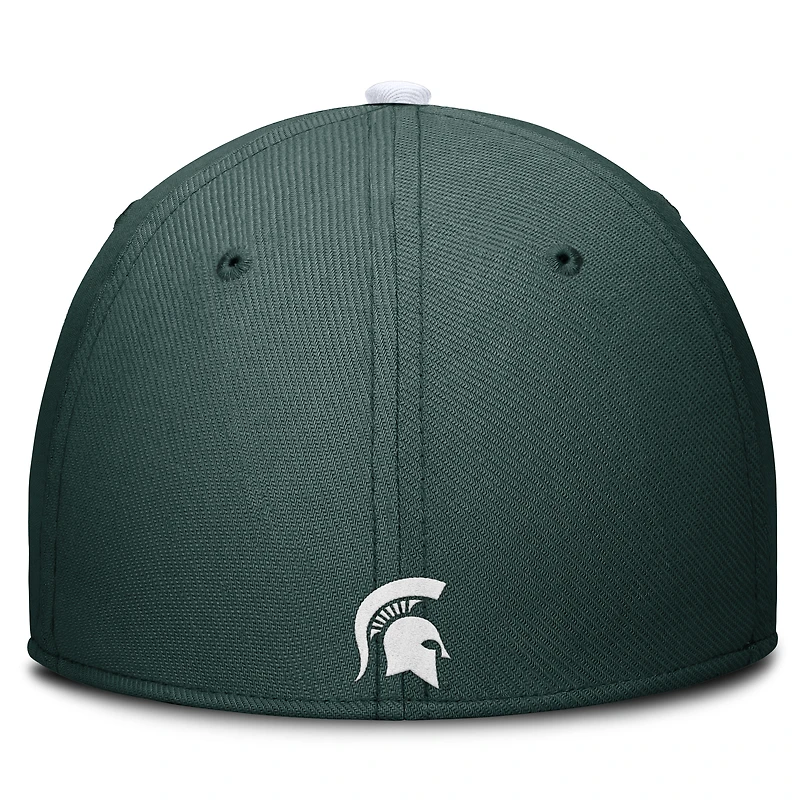 Men's Nike Green Michigan State Spartans Primetime Rise Swoosh Flex Hat