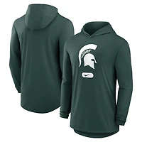 T-shirt à capuche manches longues Nike vert Michigan State Spartans Primetime Tri-Blend Dri-FIT pour homme