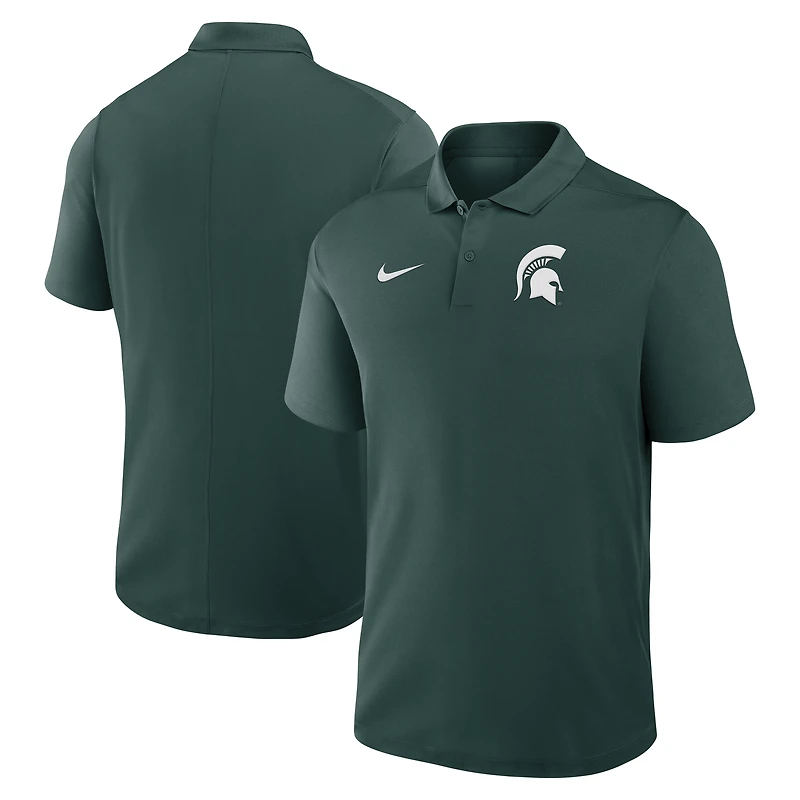 Men's Nike Green Michigan State Spartans Primetime Victory Primary Logo Performance Polo