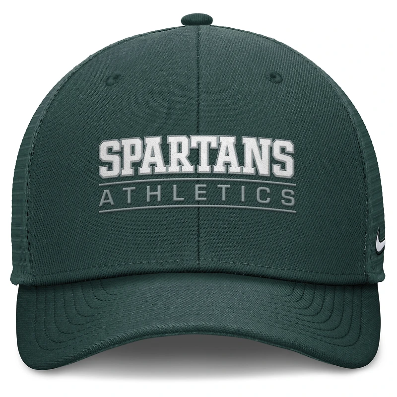Casquette ajustable Nike verte Michigan State Spartans Rise pour homme