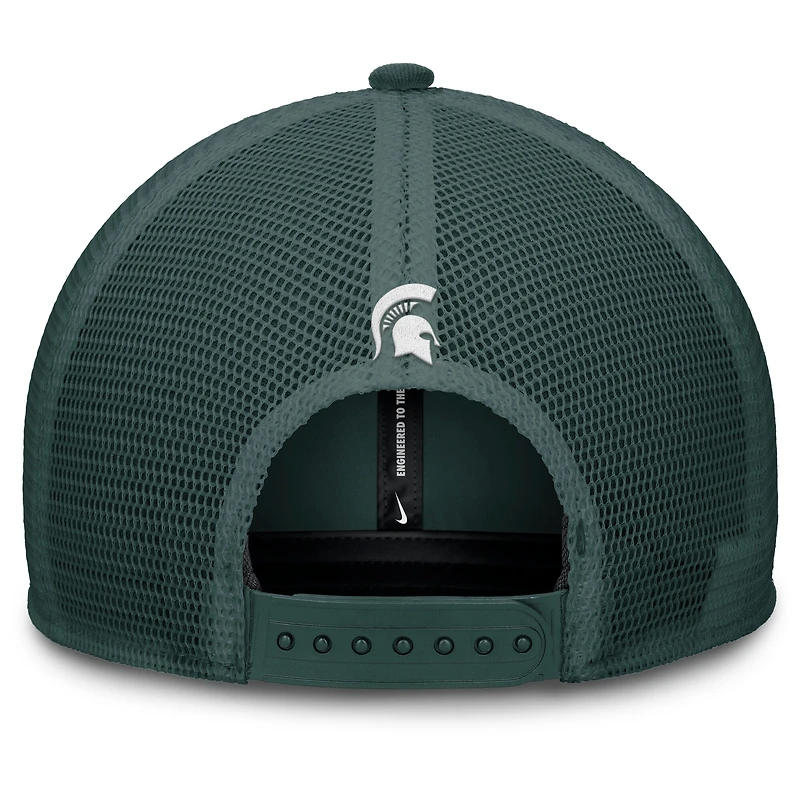 Casquette ajustable Nike verte Michigan State Spartans Rise pour homme