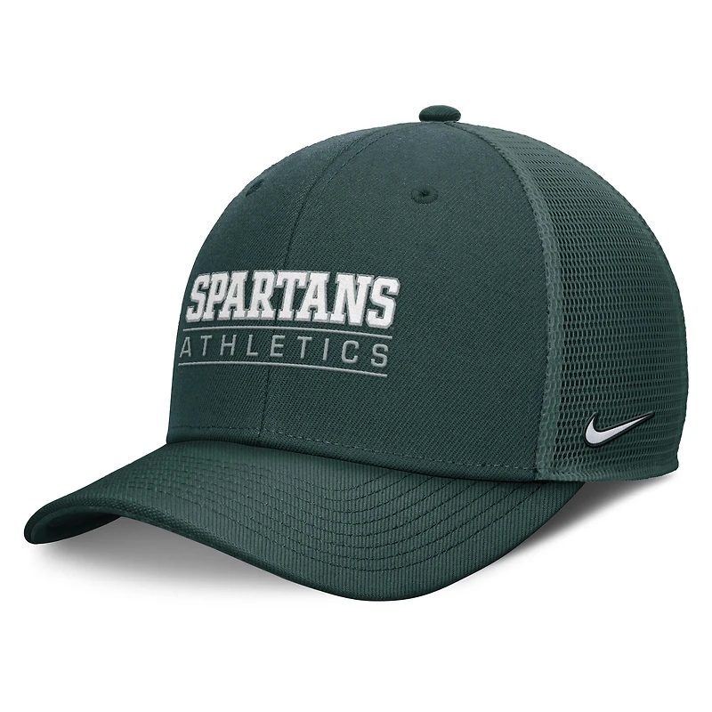 Casquette ajustable Nike verte Michigan State Spartans Rise pour homme