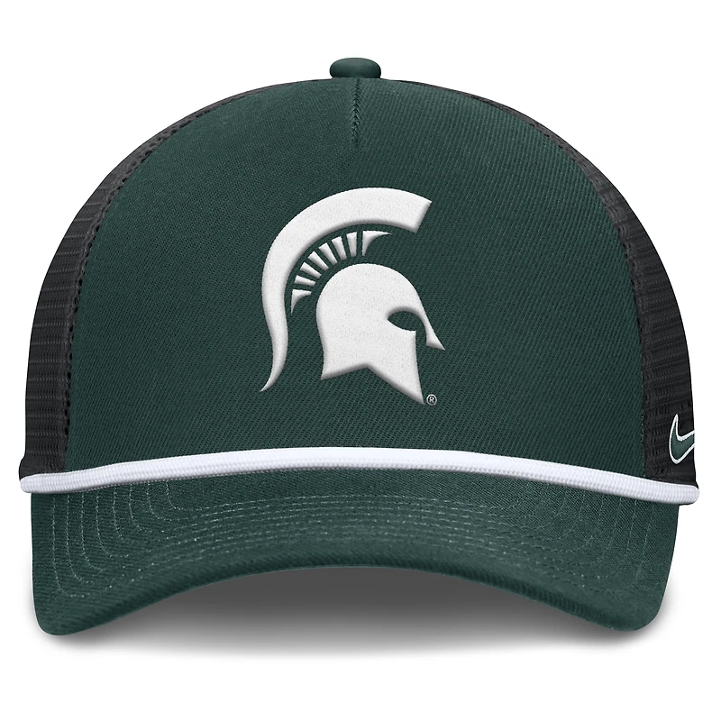 Men's Nike Green Michigan State Spartans Rise Primetime Trucker Adjustable Hat