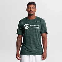 T-shirt Nike vert Michigan State Spartans Sideline Velocity Dri-FIT pour homme