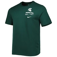 T-shirt vert Nike State Spartans Team Practice Performance pour homme