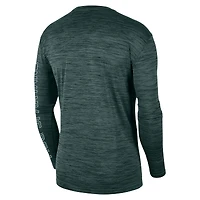 T-shirt à manches longues pour homme Nike Michigan State Spartans Velocity Legend Team Performance vert
