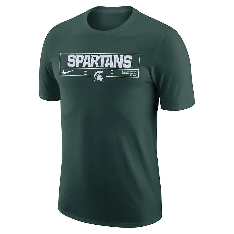 Men's Nike Green Michigan State Spartans Wordmark Stadium T-Shirt