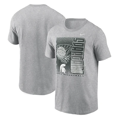 Men's Nike  Heather Gray Michigan State Spartans Basketball Refresh T-Shirt