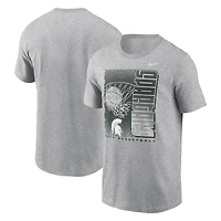 Men's Nike  Heather Gray Michigan State Spartans Basketball Refresh T-Shirt