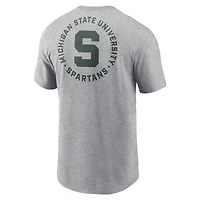 T-shirt Nike gris chiné Michigan State Spartans Campus 2-Hit pour homme