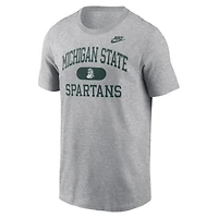 T-shirt Nike gris chiné pour homme, Legacy Alma Mater des Spartans de l'État du Michigan