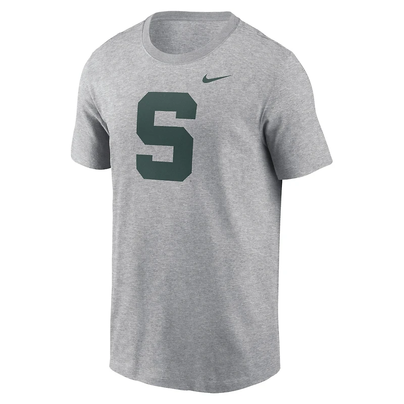 T-shirt Nike gris chiné avec logo alternatif Michigan State Spartans Primetime pour homme
