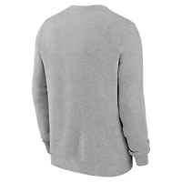 Men's Nike Heather Gray Michigan State Spartans Primetime Fleece Pullover Sweatshirt