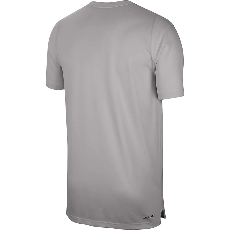 Men's Nike  Heather Gray Michigan State Spartans Sideline Coaches Performance Top