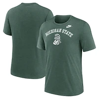Men's Nike Heather Michigan State Spartans Legacy Arch Tri-Blend T-Shirt