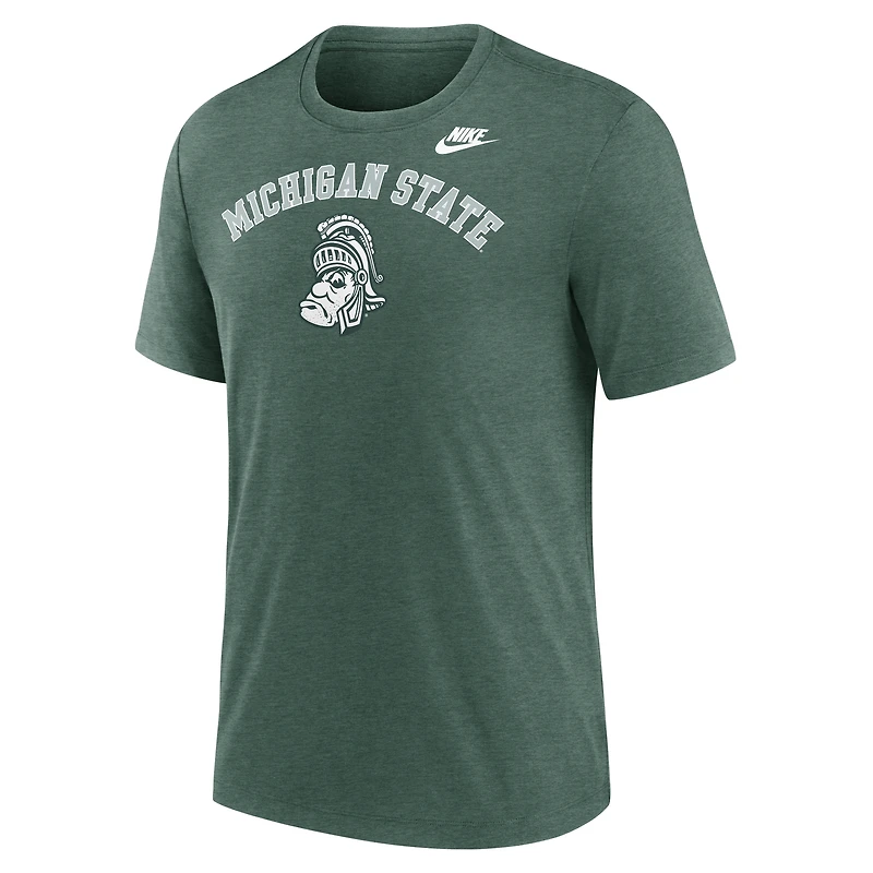 Men's Nike Heather Michigan State Spartans Legacy Arch Tri-Blend T-Shirt