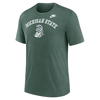 Men's Nike Heather Michigan State Spartans Legacy Arch Tri-Blend T-Shirt