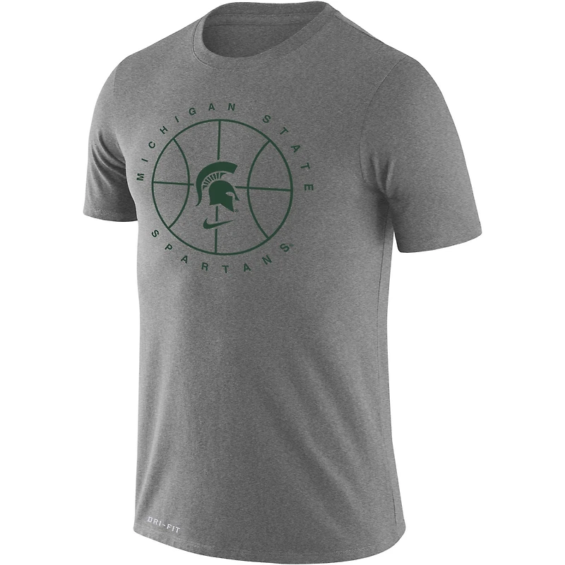 T-shirt Nike State Spartans Basketball Icon Legend Performance gris chiné pour homme