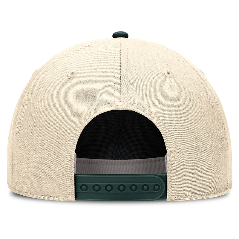 Men's Nike Natural/Green Michigan State Spartans Academic Rise Dri-FIT Adjustable Hat