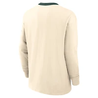 Men's Nike Natural Michigan State Spartans Athletic Prep Max90 Pocket Logo Long Sleeve T-Shirt