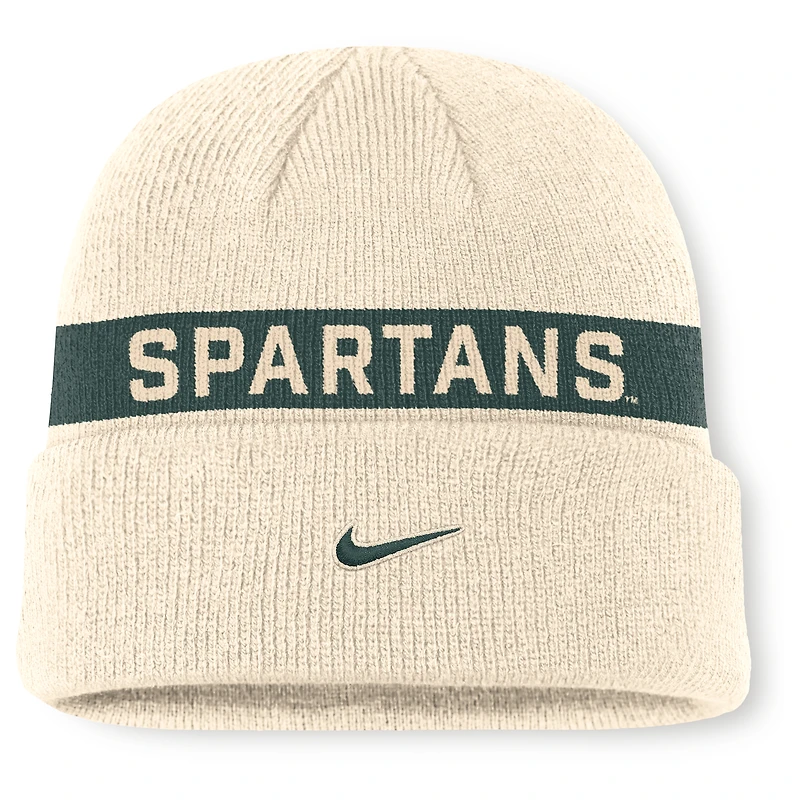 Men's Nike Natural Michigan State Spartans Peak Primetime Utility Cuffed Knit Hat