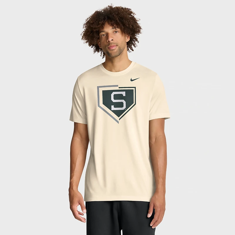 T-shirt Nike Dri-FIT pour homme, motif icône et légende du baseball, Michigan State Spartans Primetime, couleur naturelle