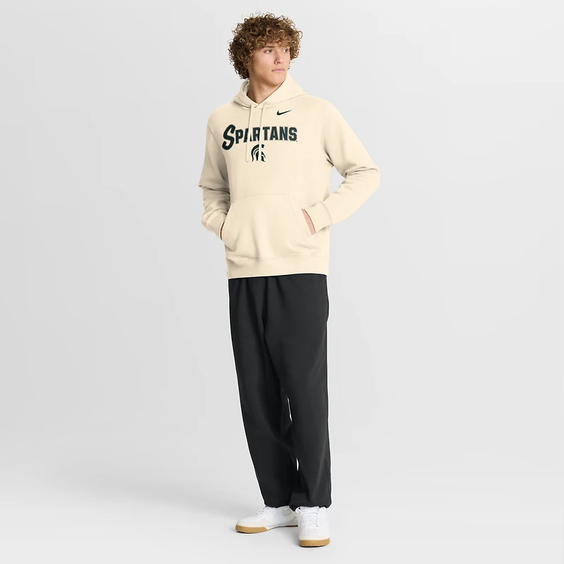 Sweat à capuche Nike Natural Michigan State Spartans Primetime Club pour homme