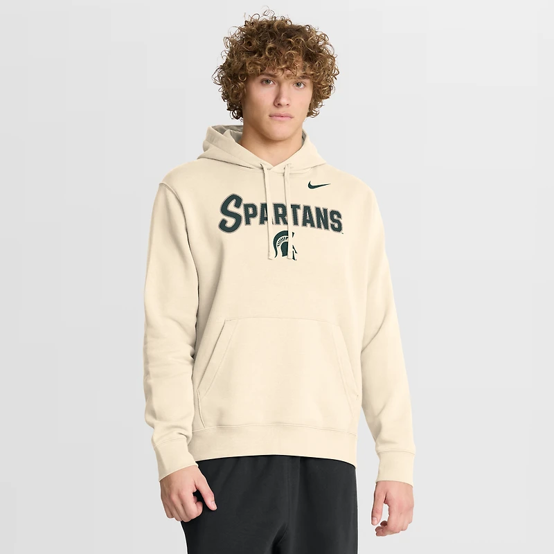 Men's Nike Natural Michigan State Spartans Primetime Club Hoodie