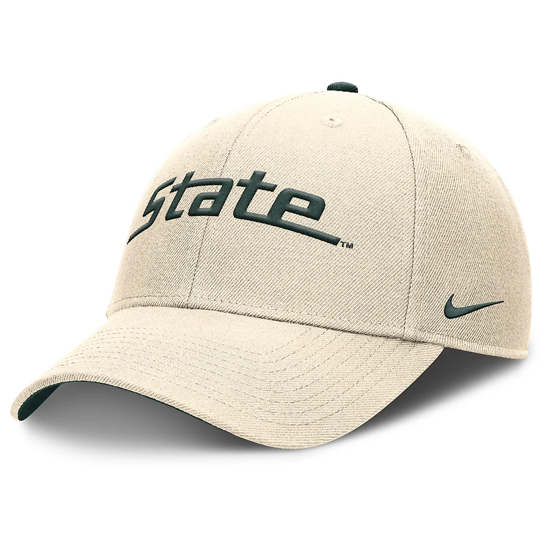 Casquette ajustable Nike Natural Michigan State Spartans Primetime Rise pour homme