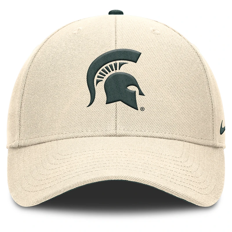 Casquette ajustable Nike Natural Michigan State Spartans Primetime Rise Dri-FIT pour homme