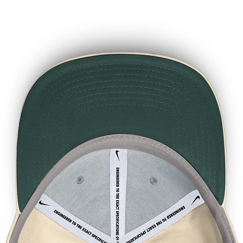 Casquette ajustable Nike Natural Michigan State Spartans Primetime Rise Dri-FIT pour homme