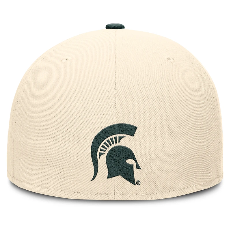 Men's Nike Natural Michigan State Spartans Primetime True Dri-FIT Fitted Hat